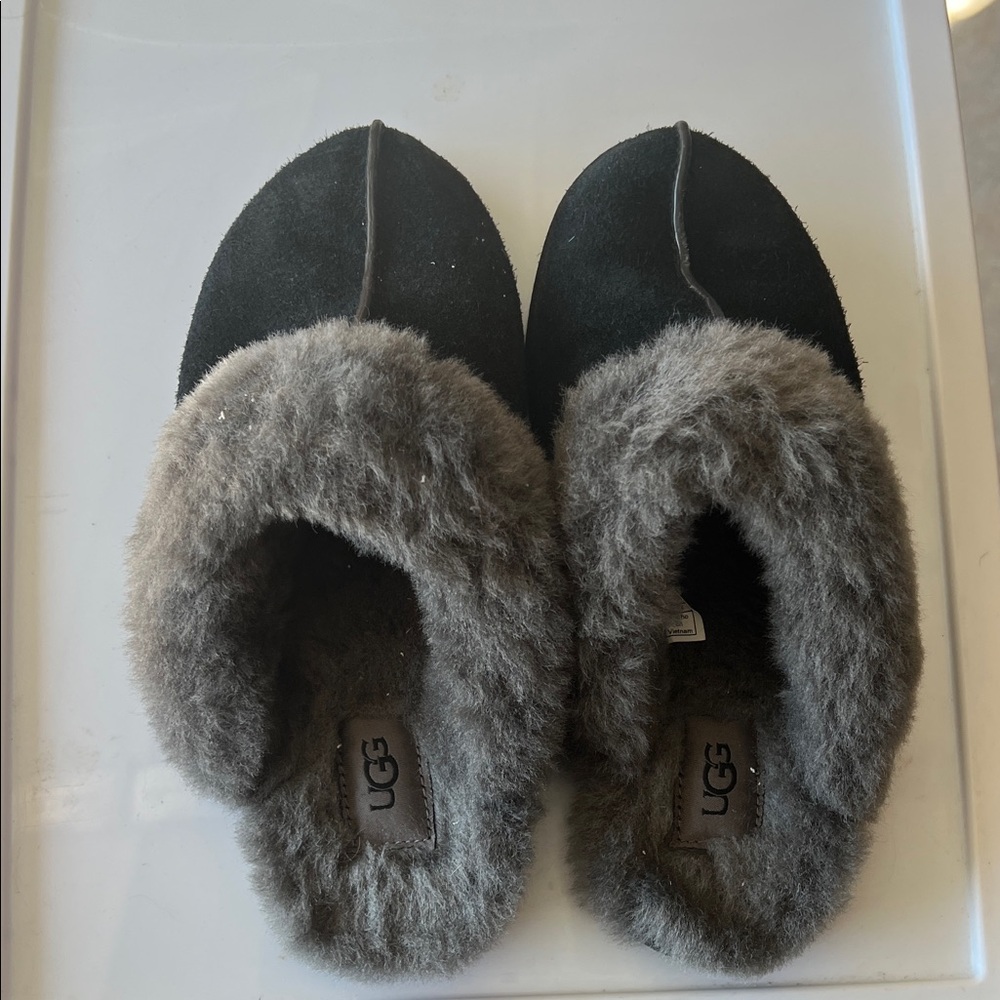 UGG Black and Gray Mules